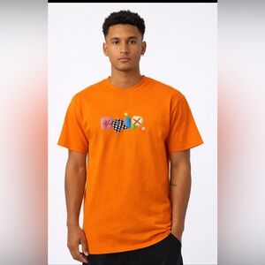 Bad Environment Club Orange Graphic Tee Streetwear Shirt Size M